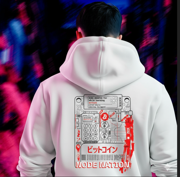 Hoodie Bitcoin Blanco